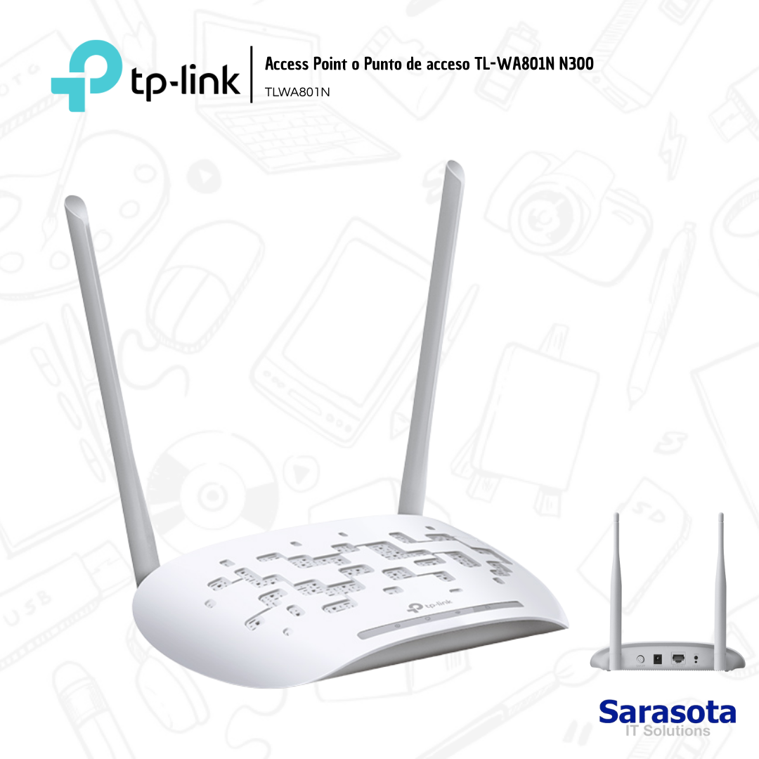 accesorios para electronica - TP-Link Access Point TL-WA801N N300 Poe
