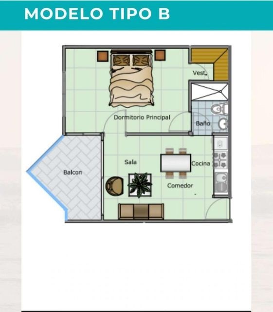apartamentos - VENTA DE APARTAMENTO 1 DORMITORIO BOCA CHICA 3
