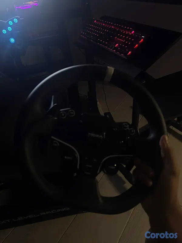 consolas y videojuegos - Rig Profesional Sim Racing – Cockpit + Moza + Trip 9