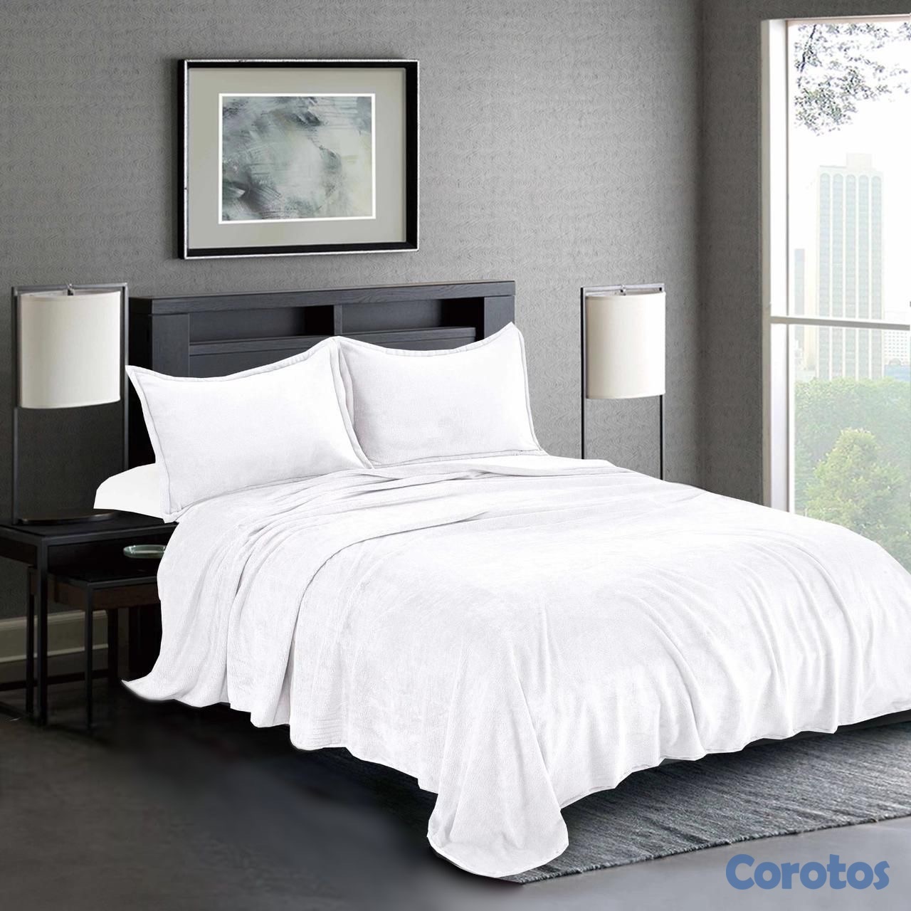 decoración y accesorios - juego de frisas 3 pieza para cama de queen  2