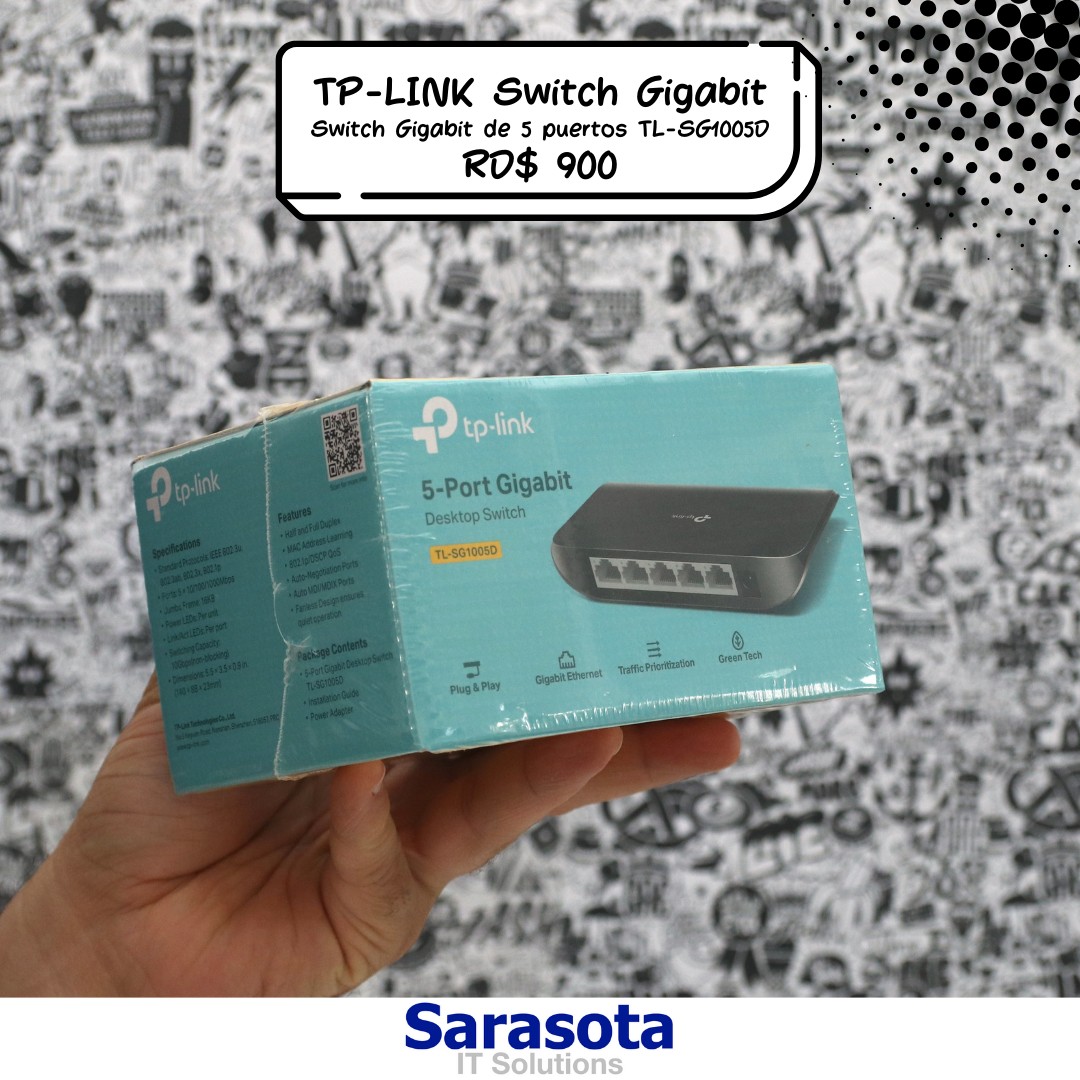 accesorios para electronica - TP-Link Switch Gibabit de 5 puertos SG1005D Somos Sarasota 0