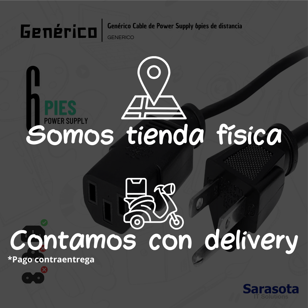 accesorios para electronica - Cable de poder o de fuente de 6 pies 1