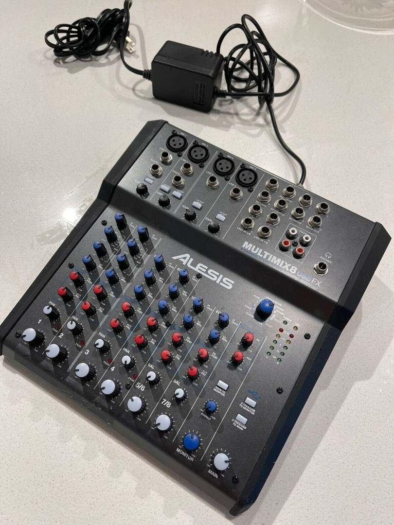 camaras y audio - Mixer Alesis Multimix 8 USB/FX consola