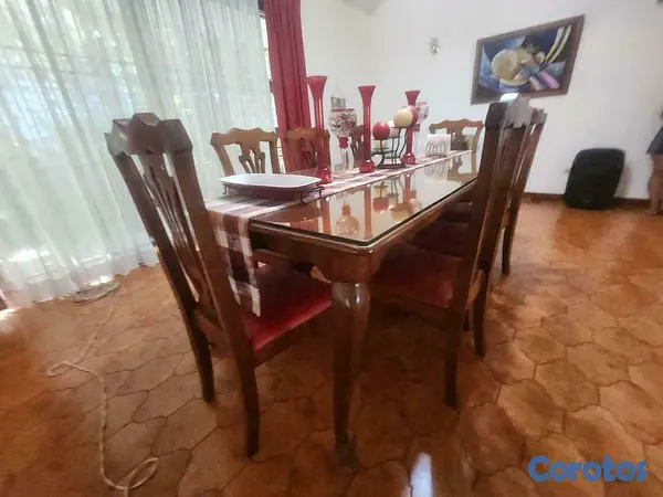 muebles y colchones - 8 plazas de comedor con vidrio templado 6