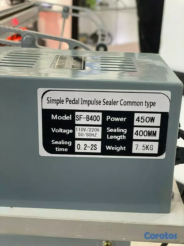 equipos profesionales - Selladora manual de bolsas Empaquetadora pedal 16 pulgadas envasadora de fundas 5