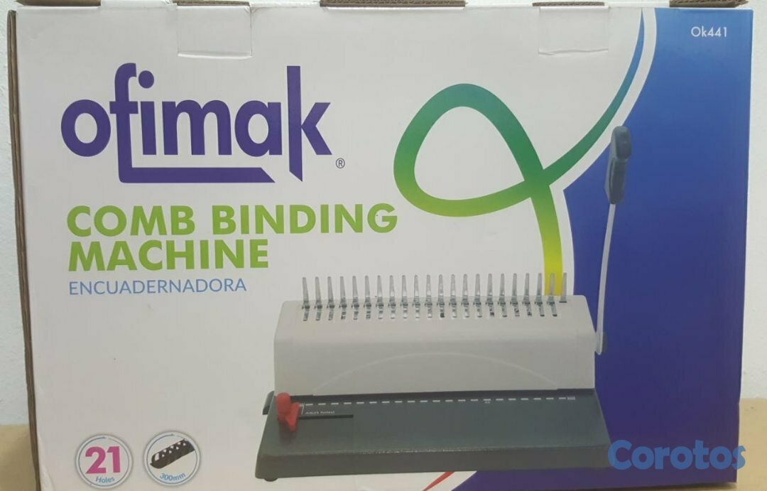 impresoras y scanners - ENCUADERNADORA ESPIRAL TRADICIONAL CUADRADO 12 HOLAS A LA VEZ 3