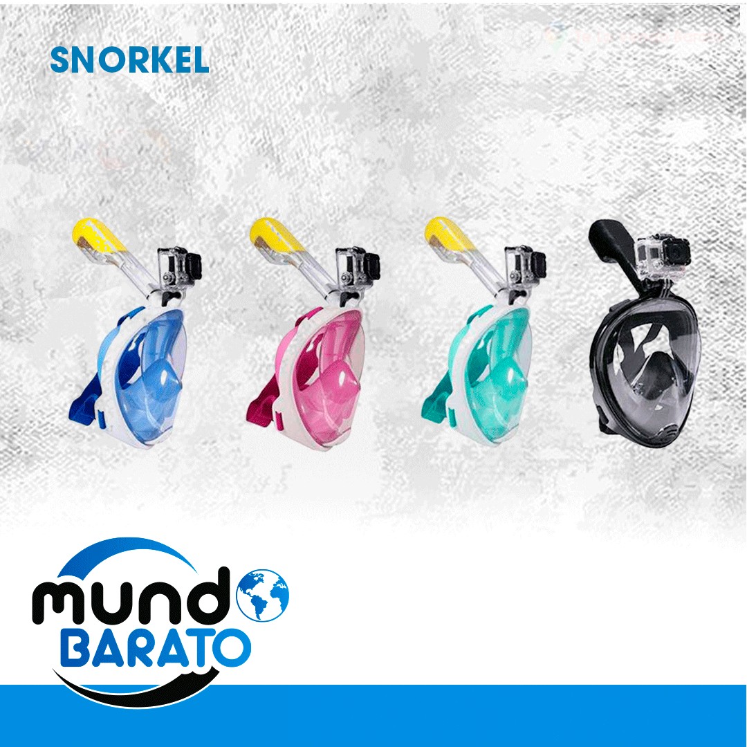 Artículos Deportivos - Mascara de buceo, snorkel, snorkeling, 180 grados de vision, anti empañado. 2