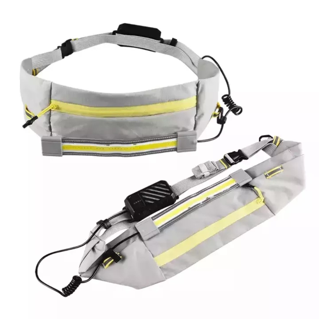 deportes - Riñonera para correr con luz LED, bolso deportiva impermeable maricona cinturon 2