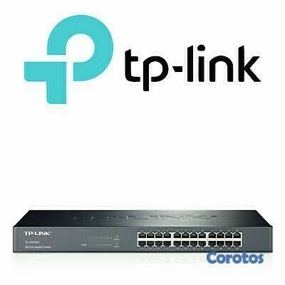 computadoras y laptops - SWITCH 24 PUERTOS TP-LINK TL-SG1024, NO ADMINISTRABLE/RACK, 24 PUERTOS GIGABIT  1
