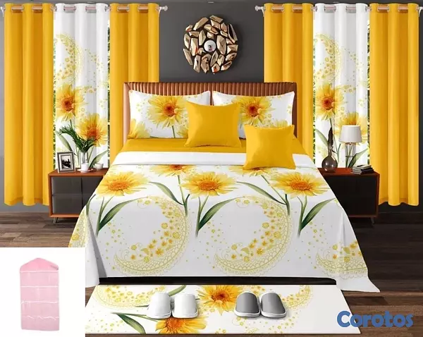 muebles y colchones - juego de sabana 16 piezas para cama de queen (60) 2