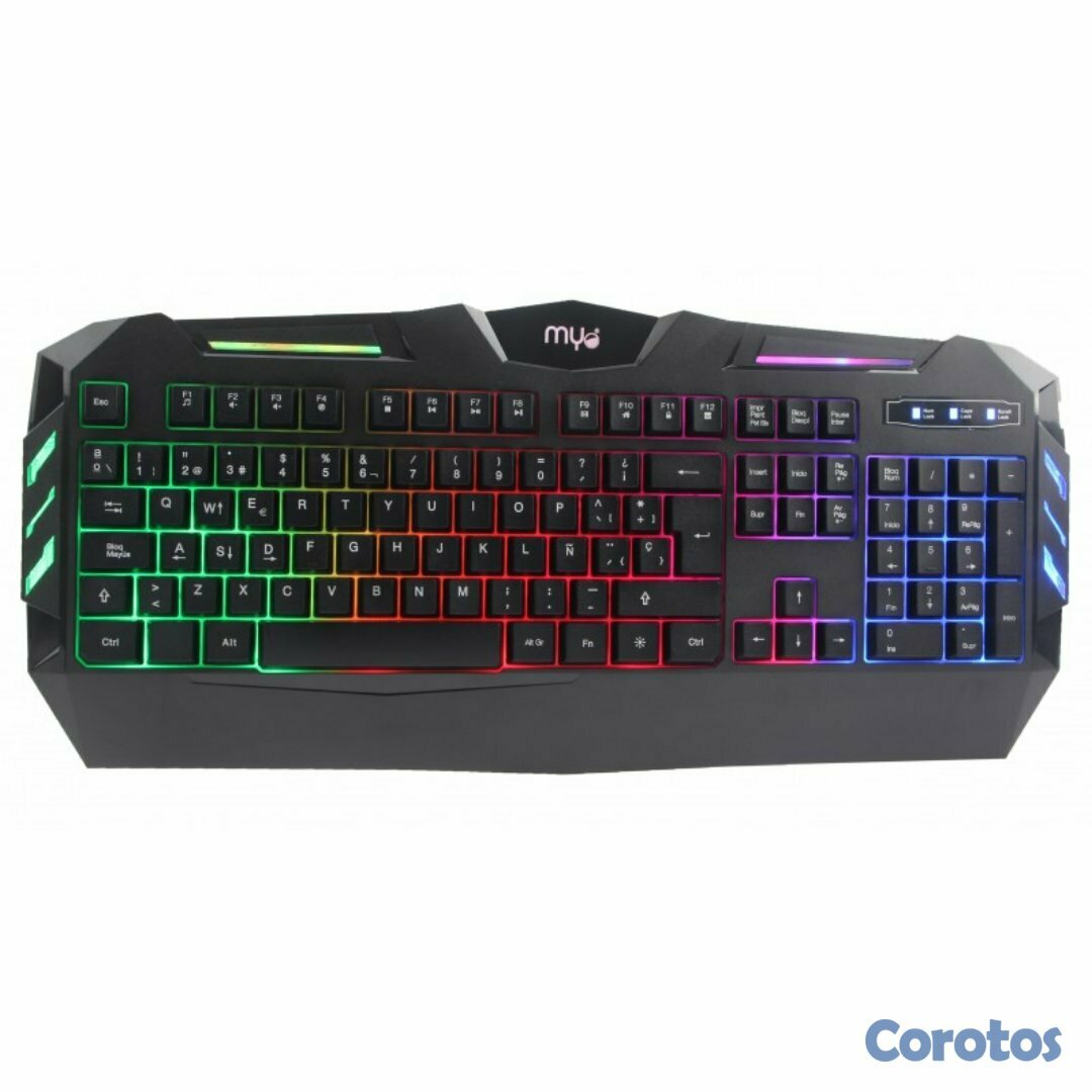 computadoras y laptops - TECLADO GAMING MYO SERIE 5, USB, LED, BACKLIGHTING RAINBOW. ESPAÑOL  MYO-KBG5