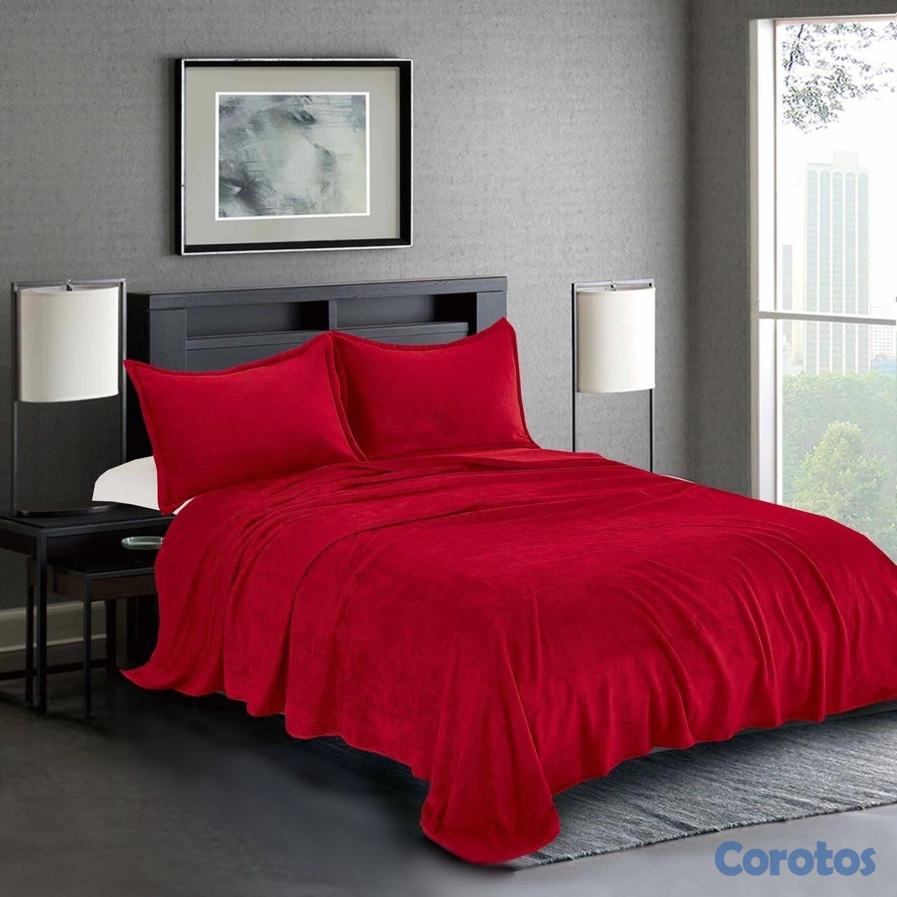 decoración y accesorios - juego de frisas 3 pieza para cama de queen  1