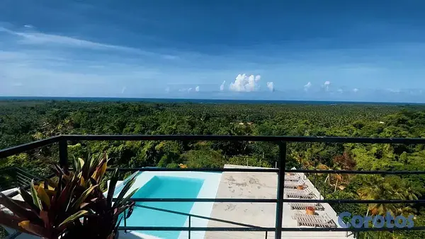 casas vacacionales y villas - Las Terrenas - Samaná, Villa con cine y vistas panorámicas 4