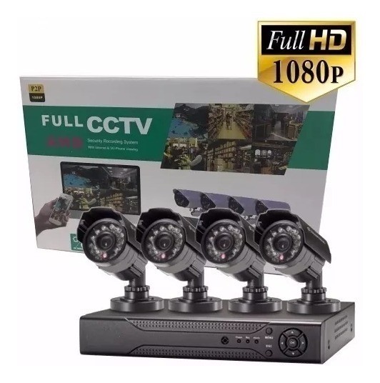 camaras y audio - kit de 4 camaras de seguridad full HD 4K DVR CCTV Vigilancia 1