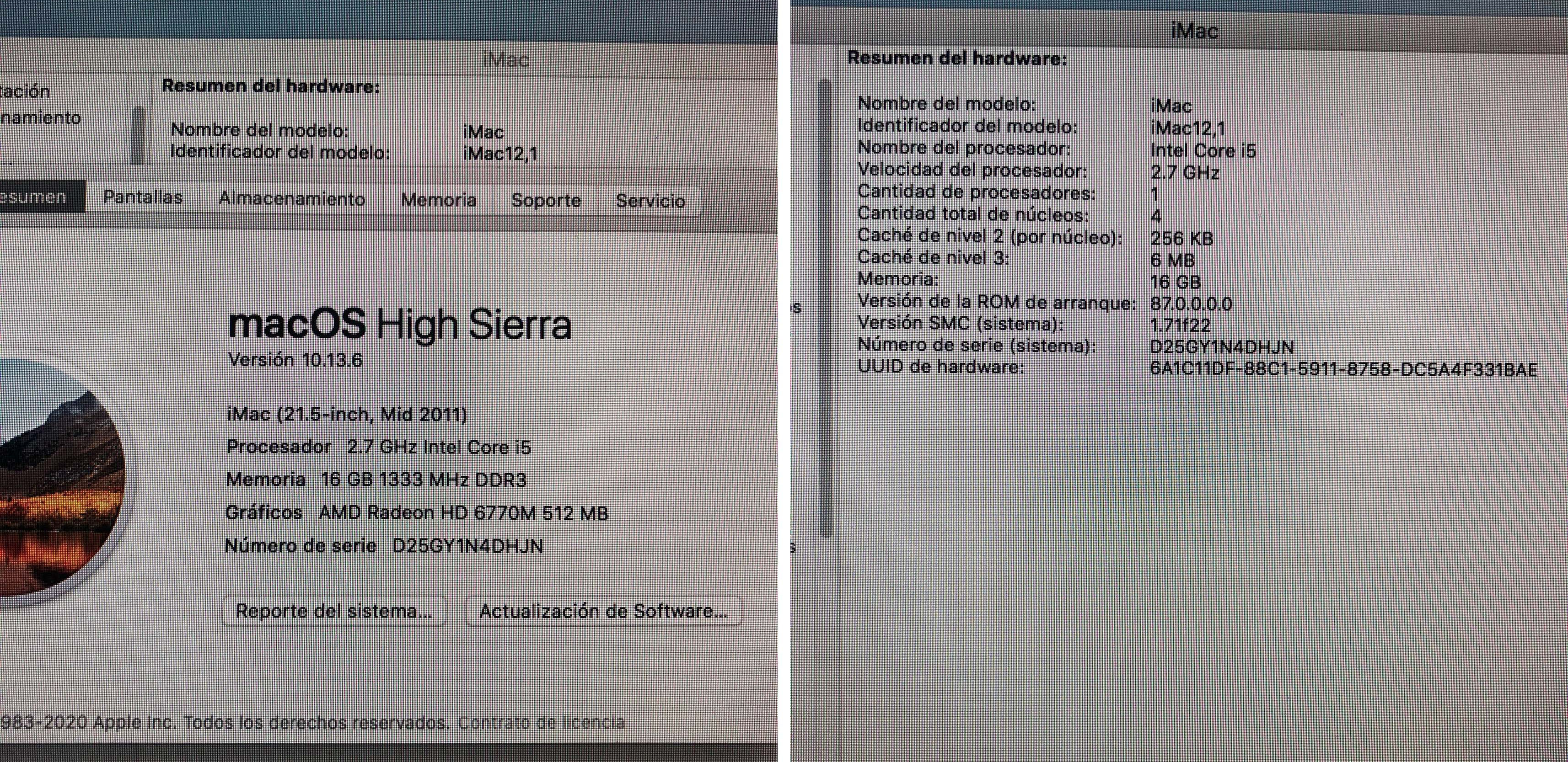 computadoras y laptops - Vendo/cambio Computadora Apple IMac 21.5 año 2011 4