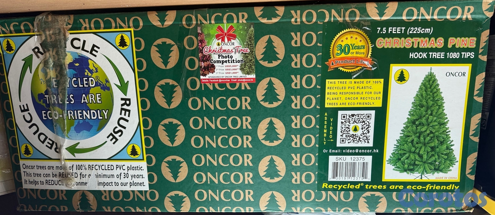 decoración y accesorios - Arbolito de Navidad de 7.5 pies, con luces y adornos incluidos en ambos colores  3