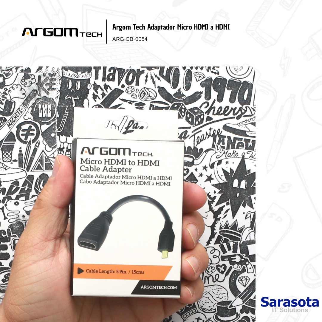 accesorios para electronica - Argom Tech Micro HDMI a HDMI hembra, ARG-CB-0054 1