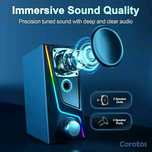 camaras y audio - 🔈 Nylavee Altavoces PC 2.1 con Subwoofer, 60W Potencia, Bluetooth 5.4, USB 🎧 3