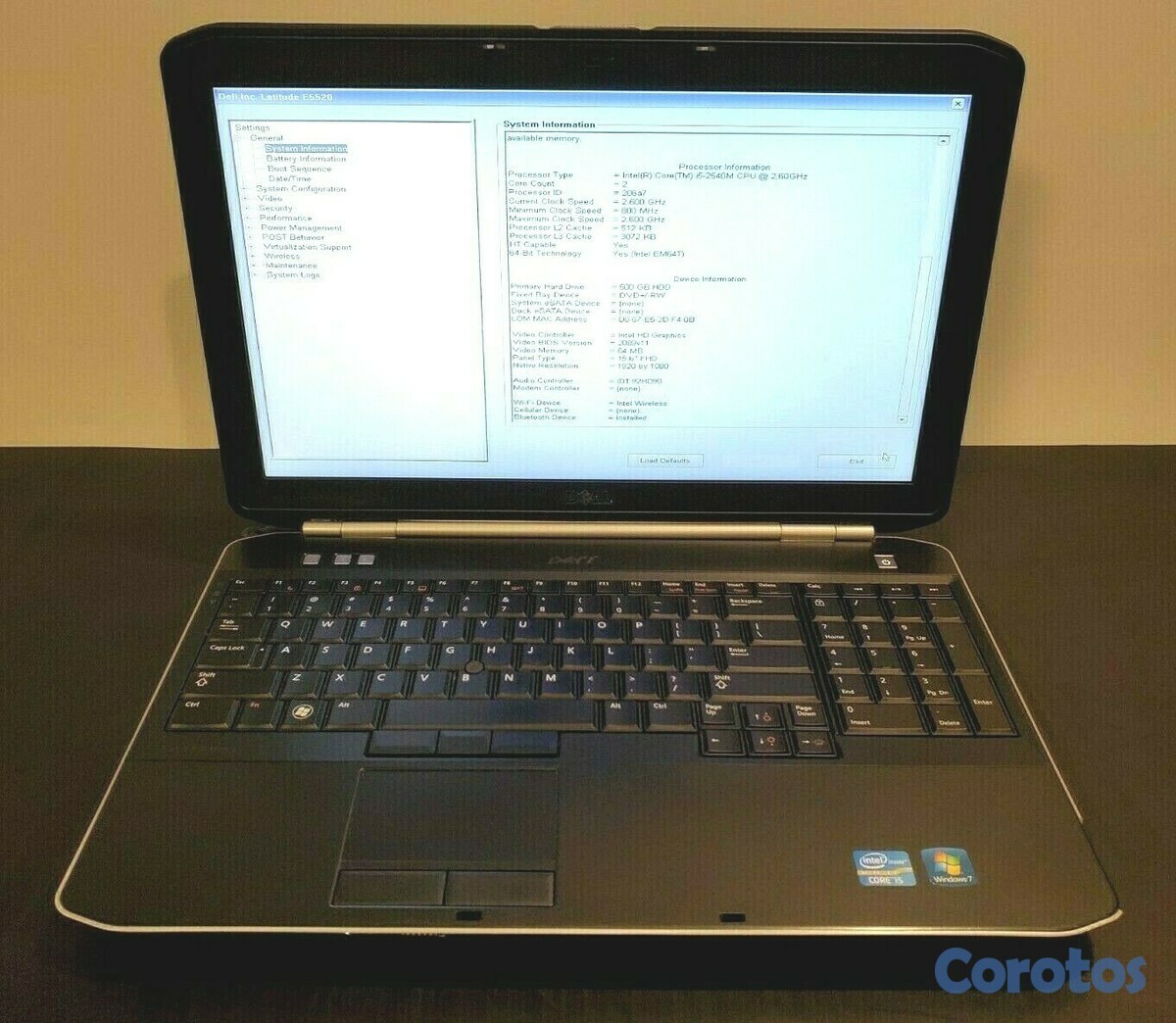 computadoras y laptops - laptop dell corei7 8g de ram 500g de disco duro 1