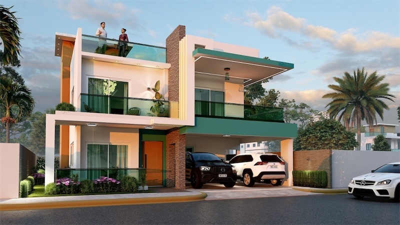 casas - Venta de casa nueva en la autopista de san Isidro brisa oriental Santo Domingo 