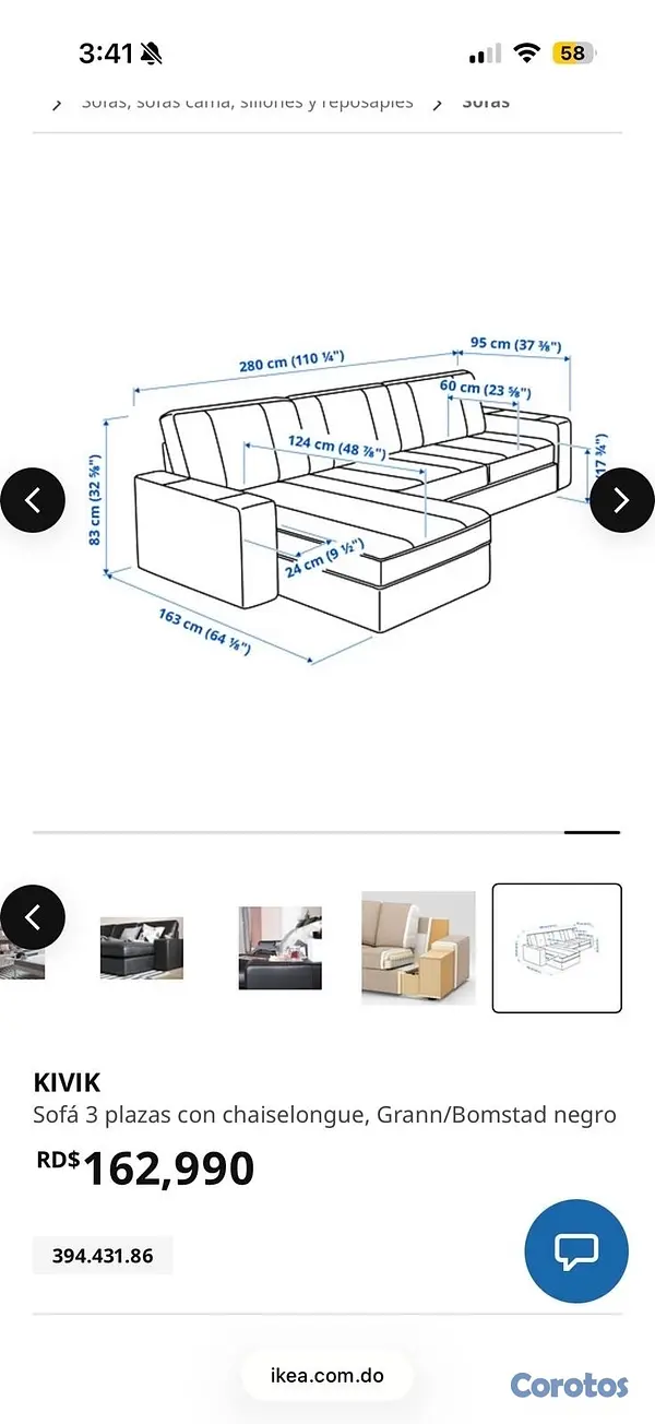 muebles y colchones - Mueble tapizado leather de 3 plazas 5