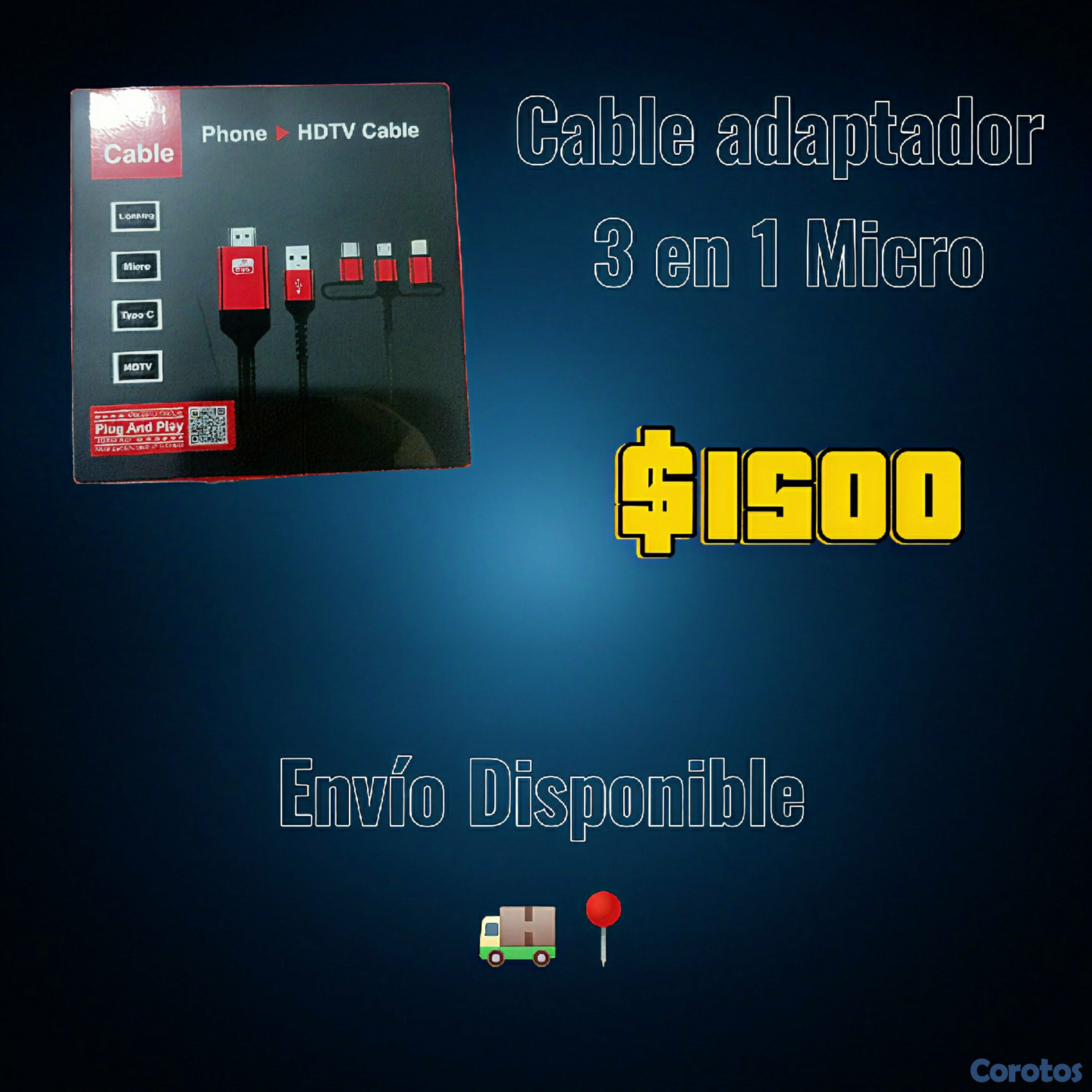 otros electronicos - Cable HD 3 en 1 1
