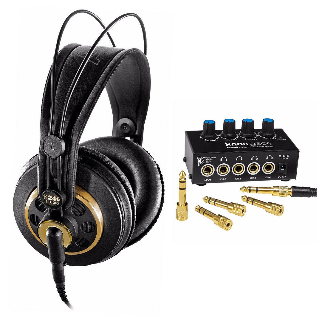 instrumentos musicales - Audifono AKG K240 + Amplificador  Knox Gear Headphone
