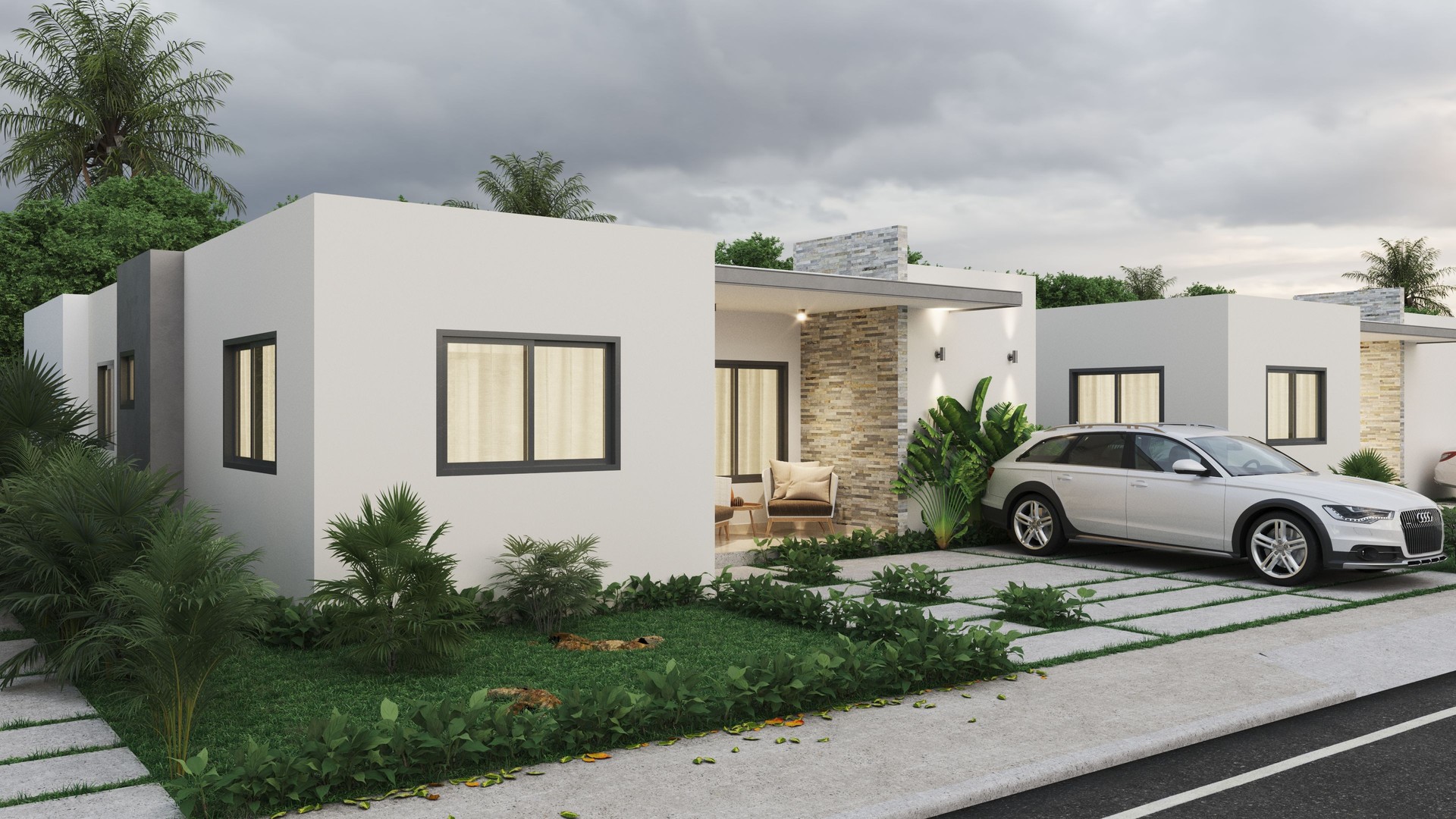 casas - Venta de casa de 3 habitaciones 2 baños en proyecto cerrado bávaro punta cana