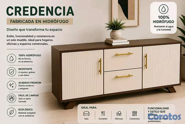 decoración y accesorios - Credenza en hidrófugo con gavetas 3