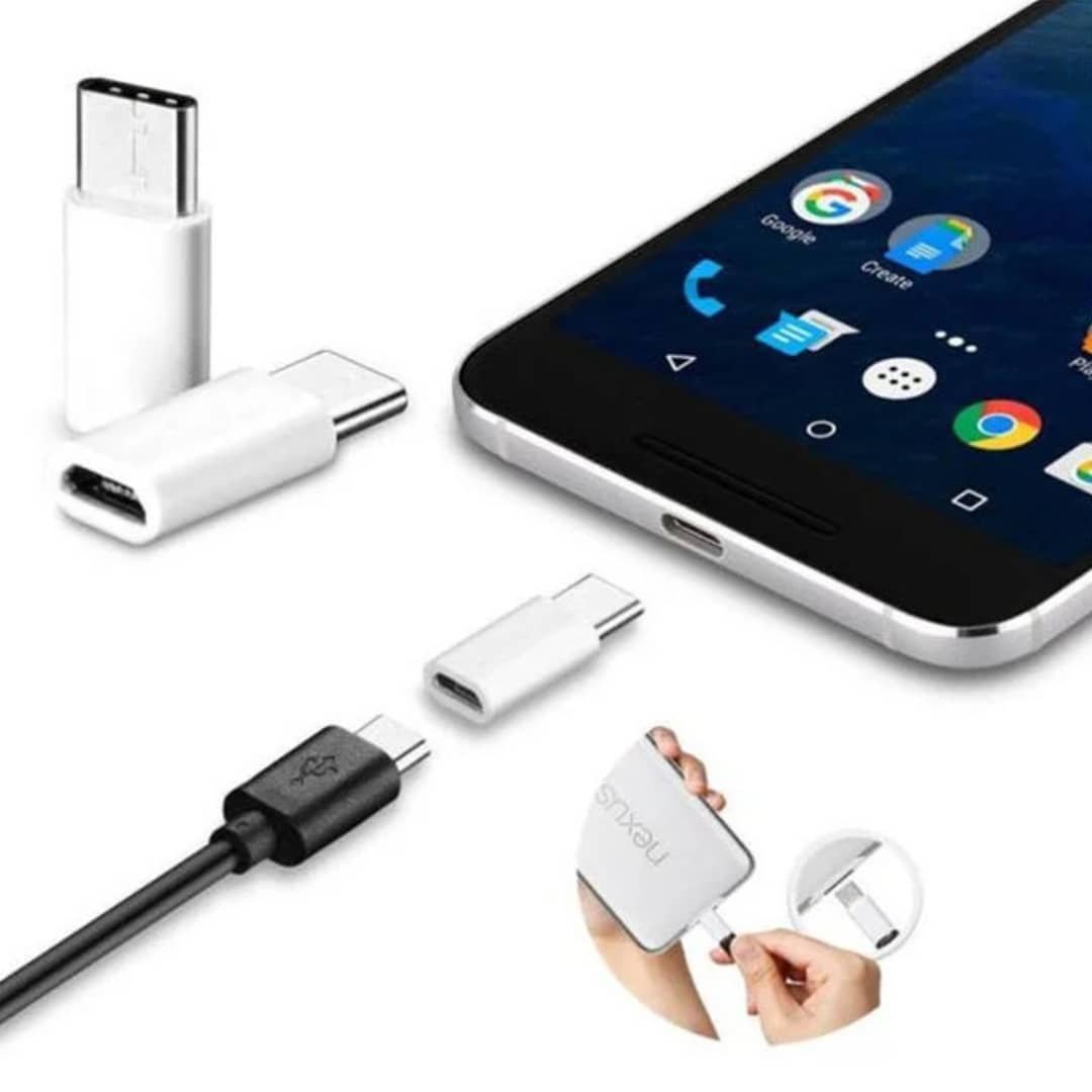 celulares y tabletas - Adaptador de USB 3.1 de micro USB a USB tipo C.  0