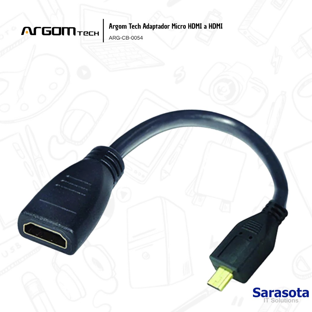 accesorios para electronica - Argom Tech Micro HDMI a HDMI hembra, ARG-CB-0054 2
