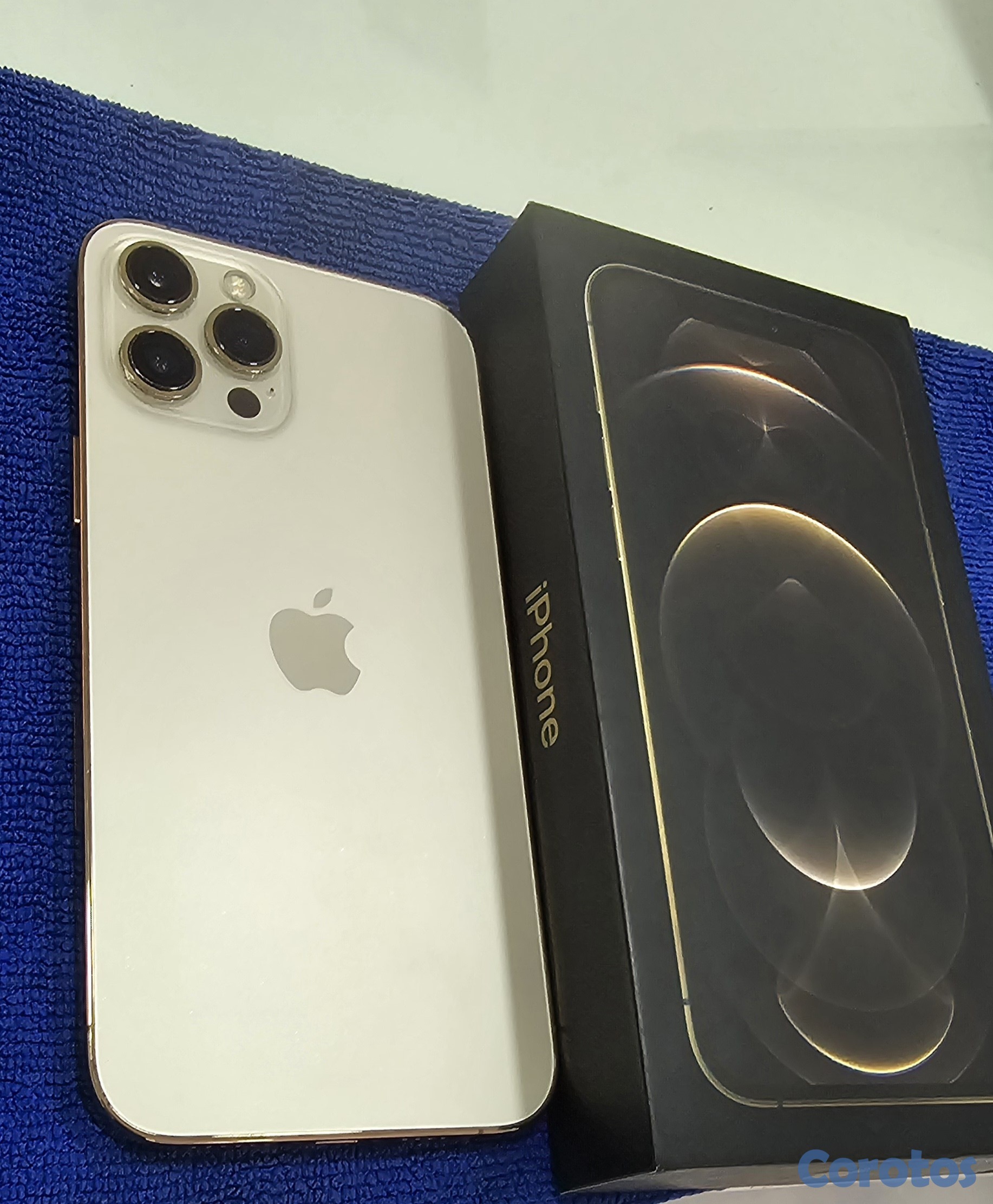 celulares y tabletas - iphone 12 Pro Max Gold Dorado 128gb en Caja Factory Unlocked  2