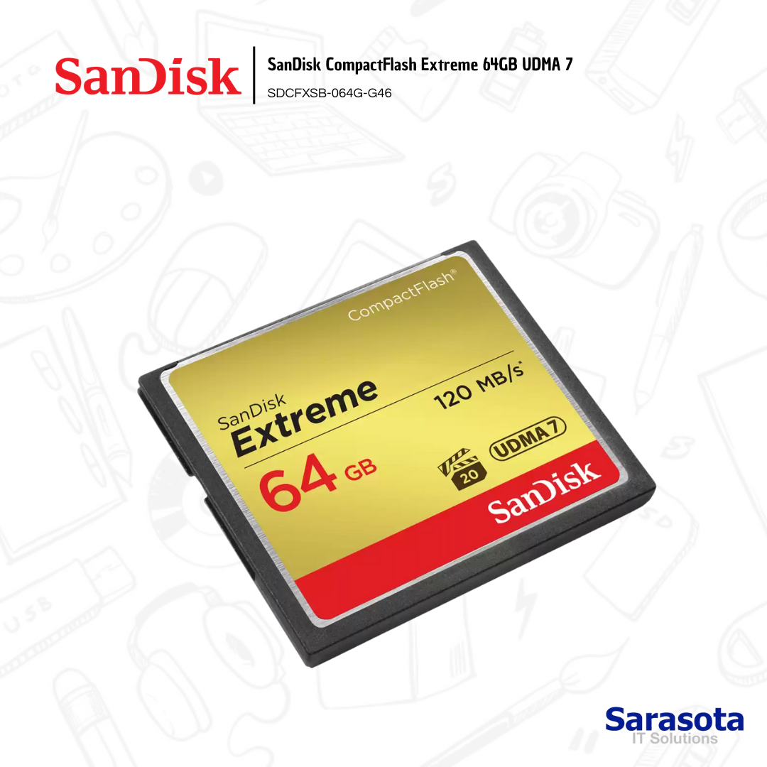 accesorios para electronica - SanDisk CompactFlash Extreme 64GB UDMA 7 1
