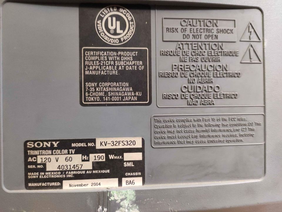 tv - TV CRT Cacón Sony Trinitron de 32" LEER BIEN 5