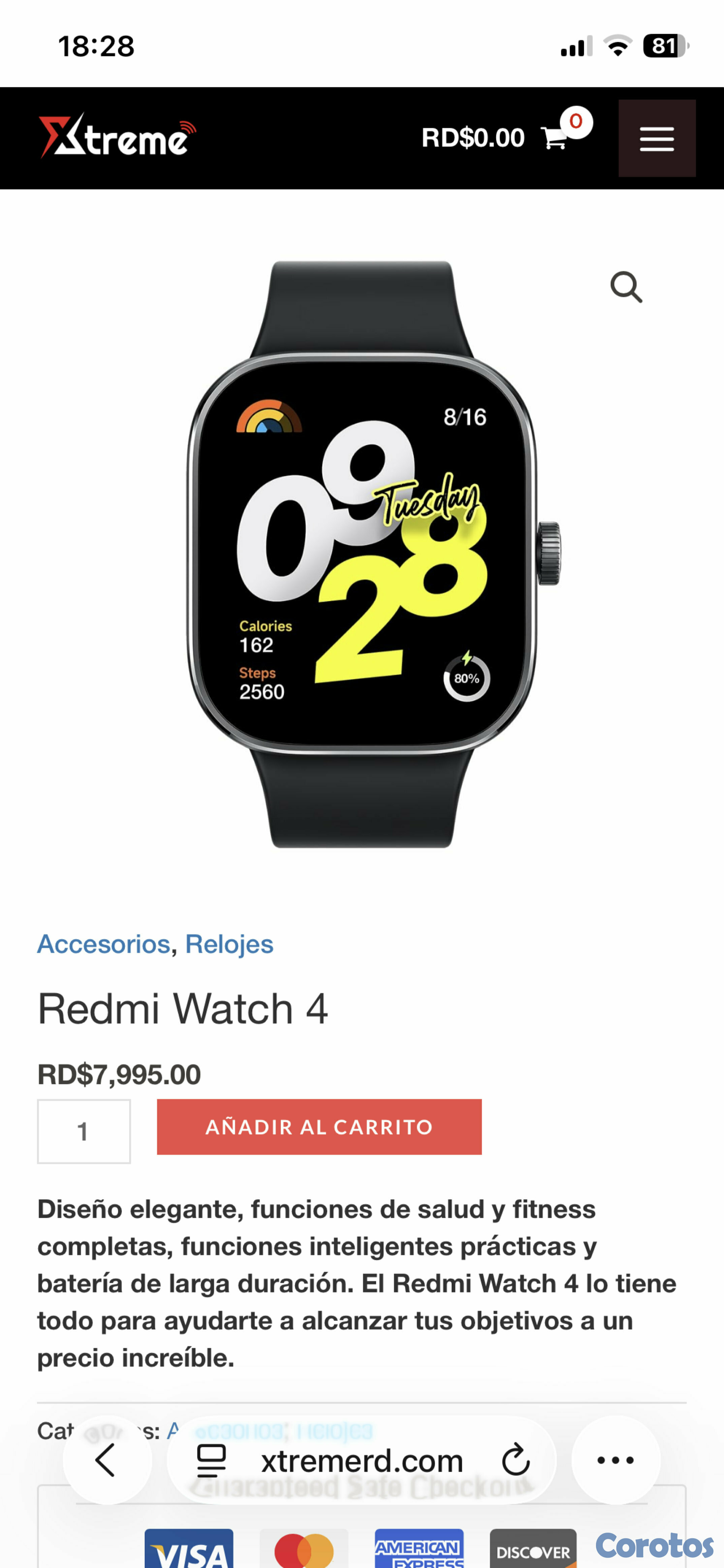 otros electronicos - VENDO RELOJ XIAOMI REDMI WATCH 4 1