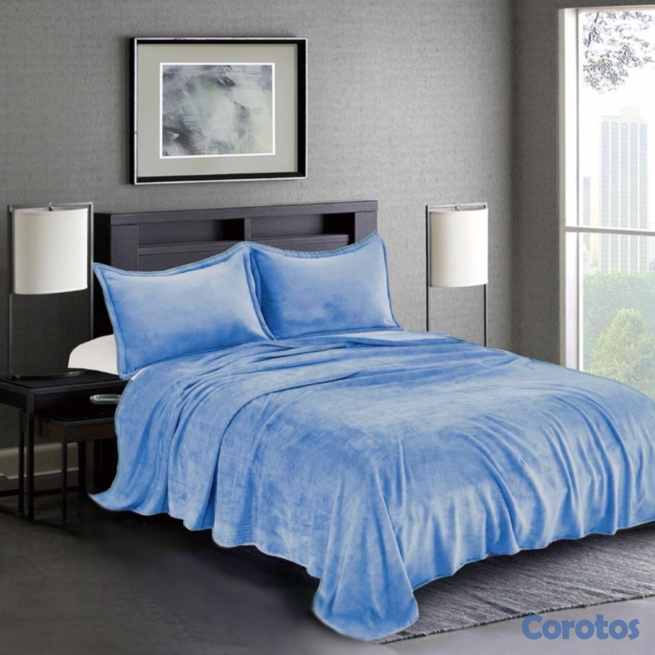 decoración y accesorios - juego de frisas 3 pieza para cama de queen  3