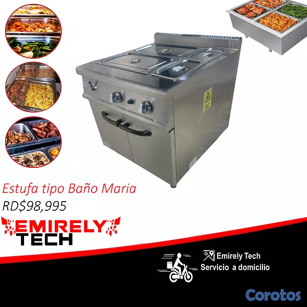 equipos profesionales - Estufa tipo baño maria cocina a vapor 1