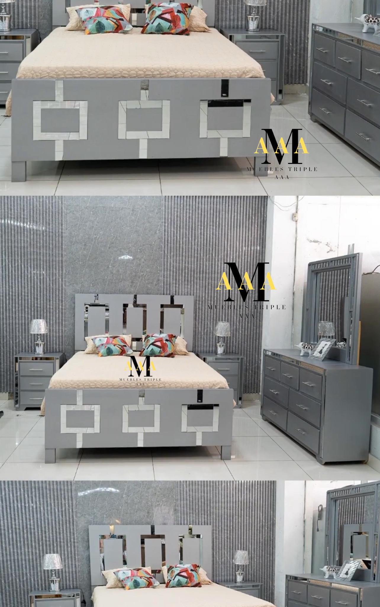 muebles y colchones - Juego de habitación estilo Domino especial 