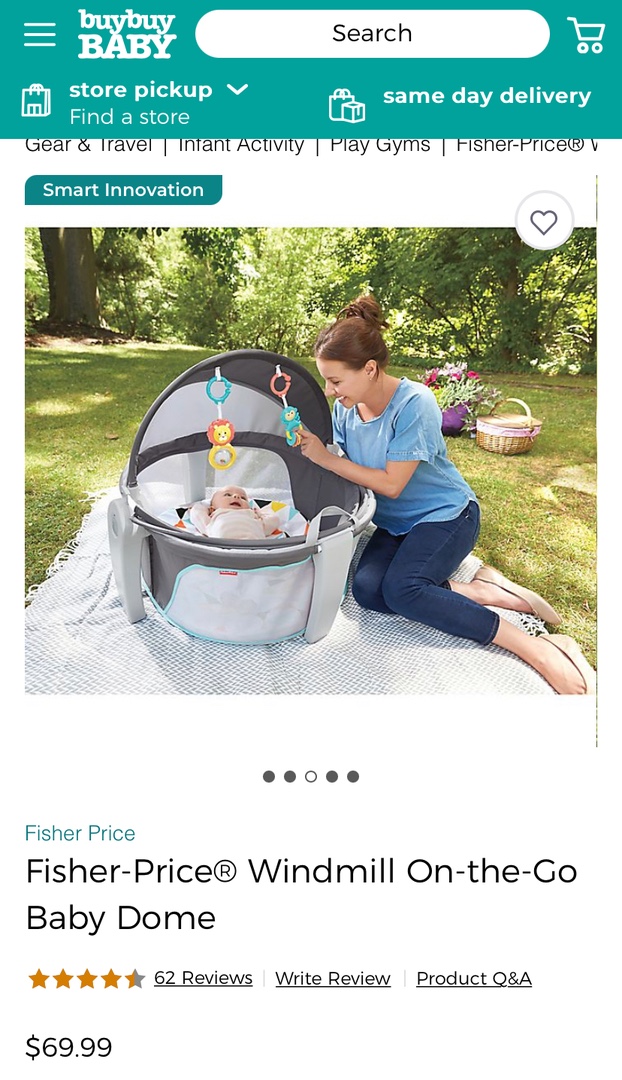 coches y sillas - Fisher-Price® Windmill On-the-Go Baby Dome