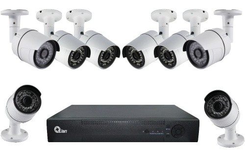 camaras y audio - Kit 8 Camaras de Seguridad 1080p full HD 4k Dvr 8ch Hdmi Exterior Interior CCTV 1