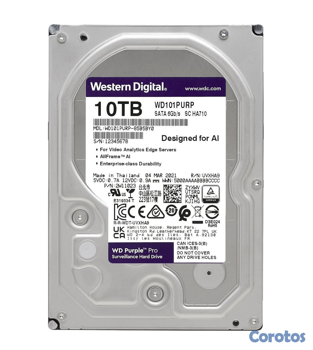 camaras y audio - disco duro sata HDD 10Tb  2