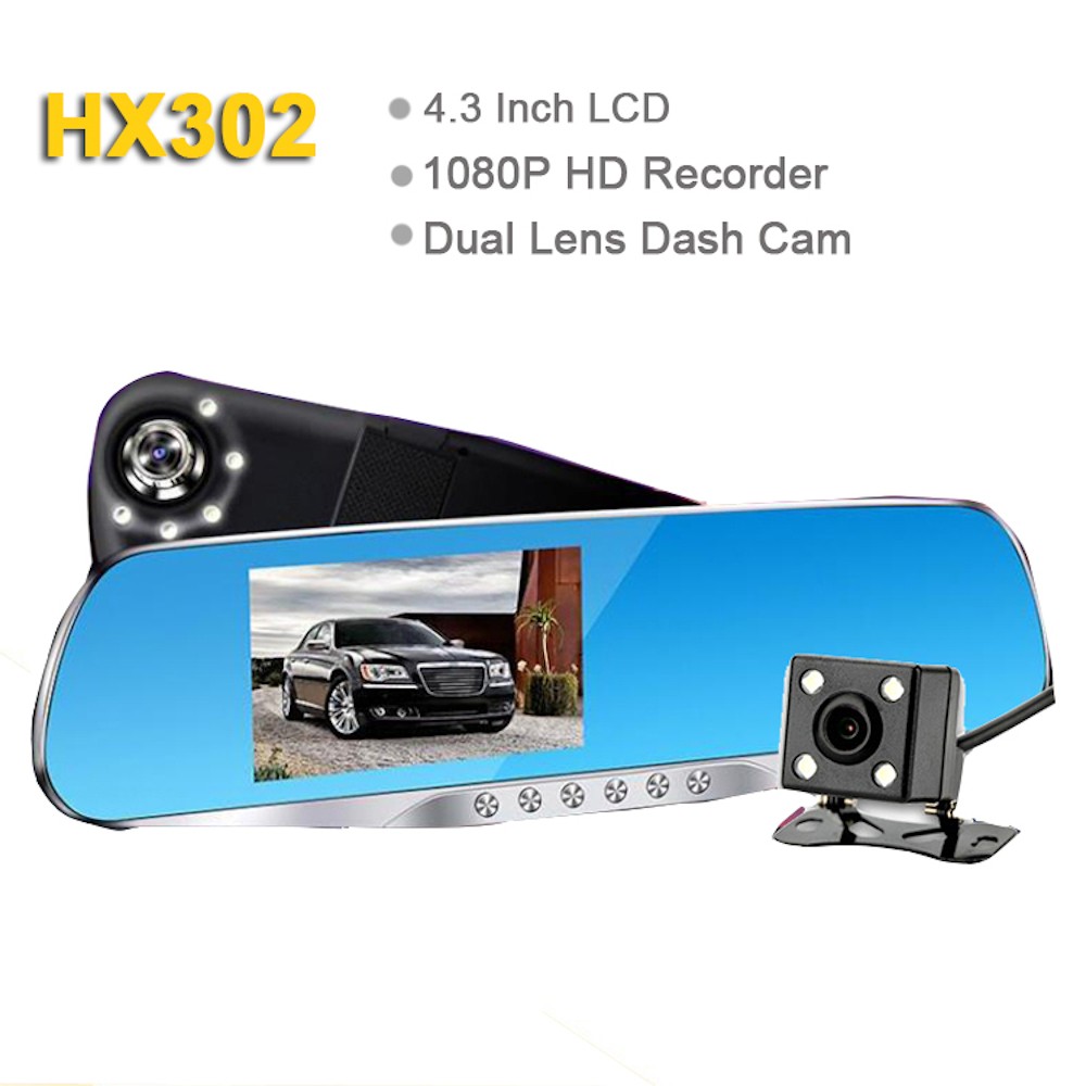 camaras y audio - Retrovisor de carro con doble camara  0