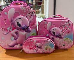 carteras y maletas - mochila escolar kit stitch 