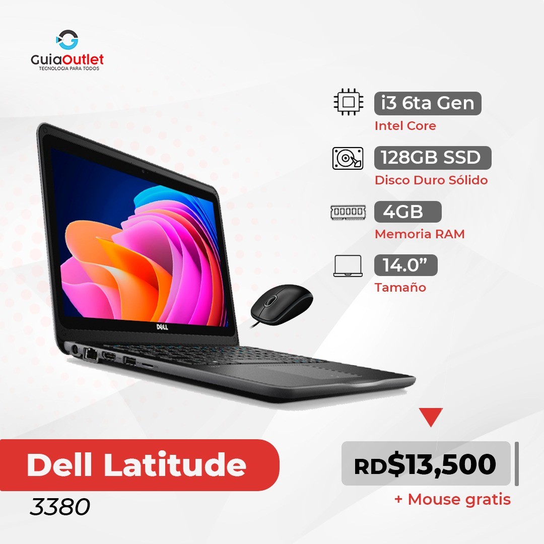 Dell Latitude 3380 6ta Gene Core i3  4GB RAM, 128GB SSD  Laptop 