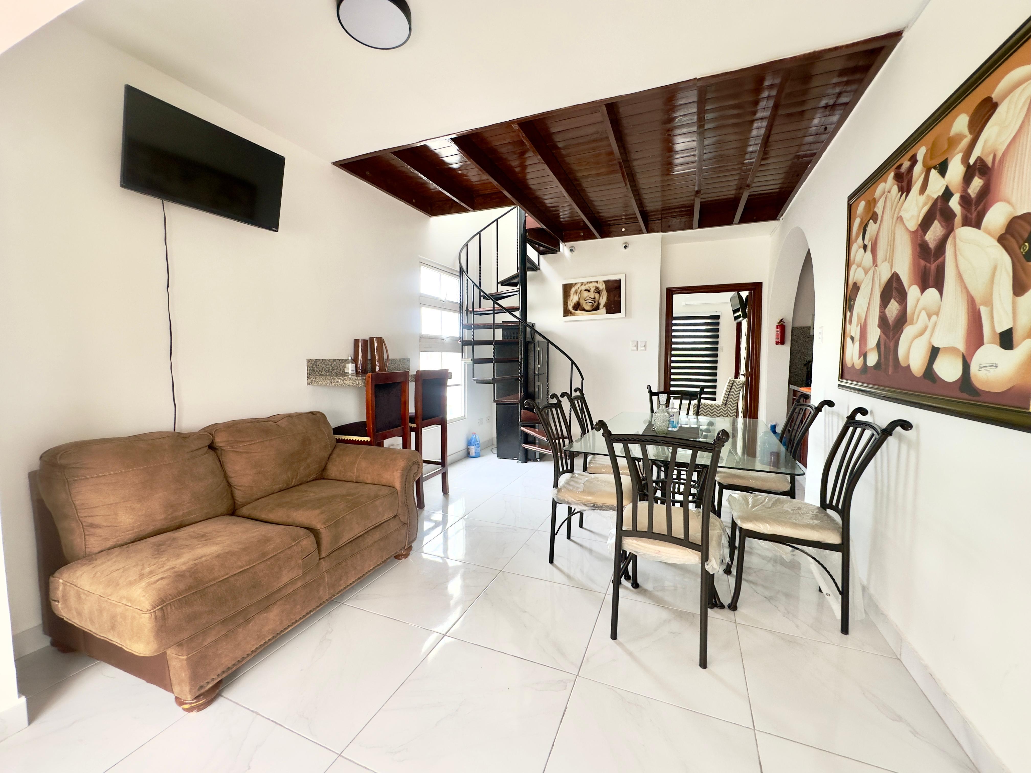 apartamentos - Vendo apto amueblado tipo PH, en el Cortecito