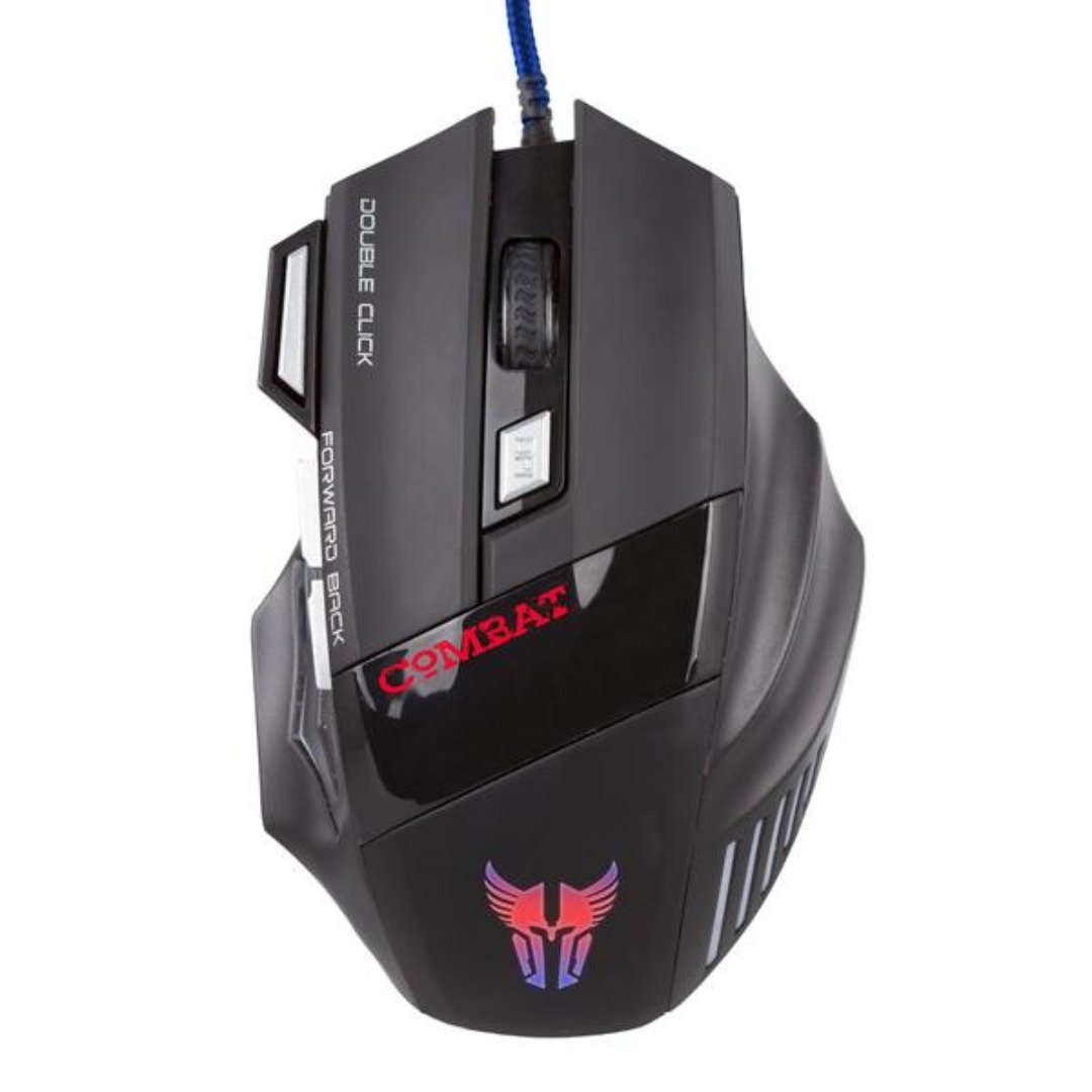 computadoras y laptops - MOUSE ARGOM USB GAMING COMBAT BLACK ARG-MS-2042BK.