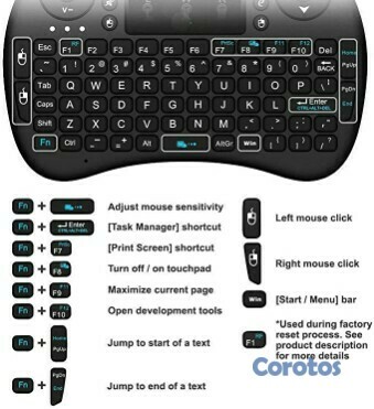 consolas y videojuegos - 🛑 Mini teclado inalámbrico con control remoto Touchpad Mouse Combo controlador. 7