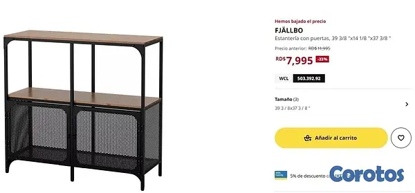 muebles y colchones - Estante en metal con puertas 3