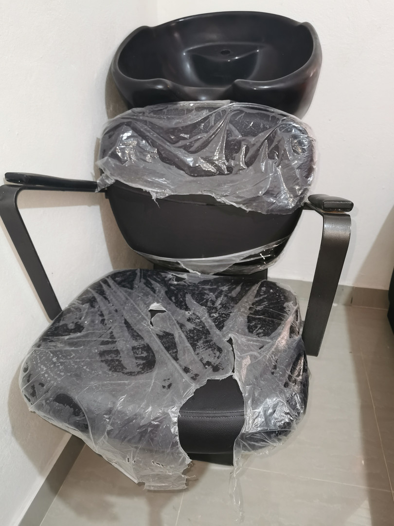 Lavapelo y silla de corte y secado