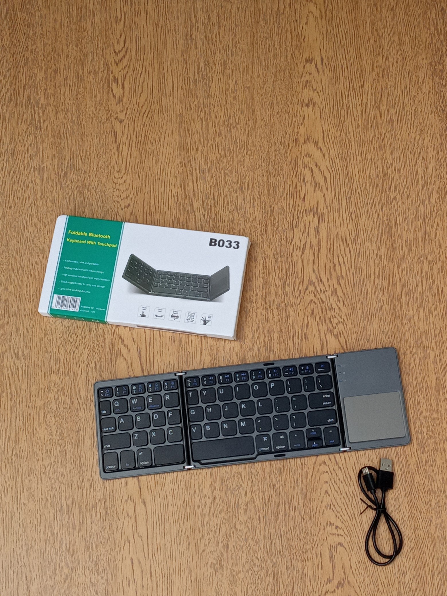 accesorios para electronica - Teclado Bluetooth Plegable Con Panel Táctil 1